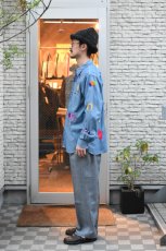 画像12: Behind The River (ビハインドザリバー) BTR×Lucy OAXACA Souvenir Chambray Shirt [BLUE/COLORFUL] (12)