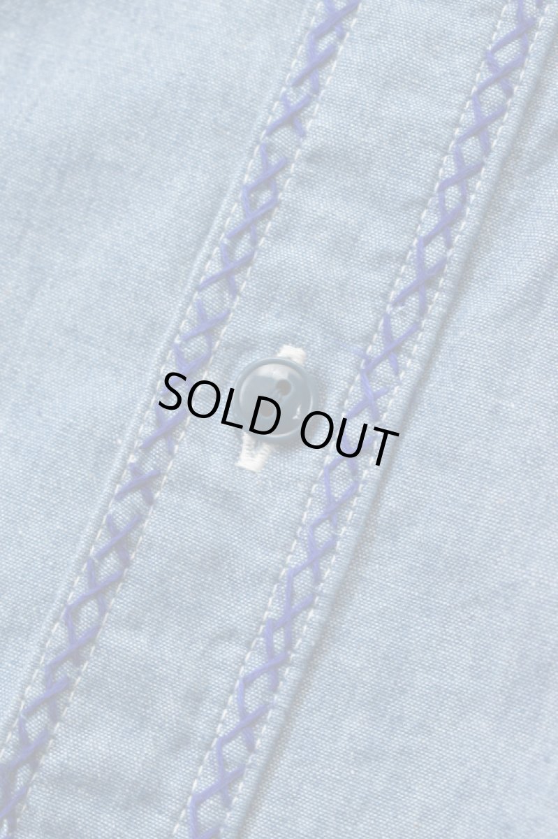 画像21: Behind The River (ビハインドザリバー) BTR×Lucy OAXACA Souvenir Chambray Shirt [BLUE/COLORFUL] (21)