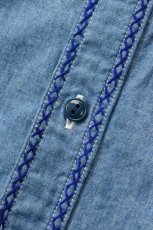 画像21: Behind The River (ビハインドザリバー) BTR×Lucy OAXACA Souvenir Chambray Shirt [BLUE/COLORFUL] (21)