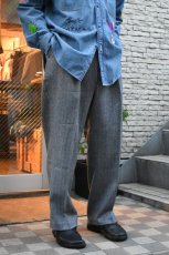 画像3: CEASTERS (ケステル) 1Pleat Trousers [GREY HERRINGBONE CHECK] (3)