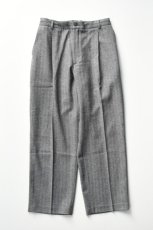 画像2: CEASTERS (ケステル) 1Pleat Trousers [GREY HERRINGBONE CHECK] (2)
