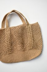 画像2: 東北クロッシェ 笹編み手提 大 (2)