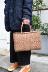画像9: 山形 山葡萄 かごバッグ あじろ編み 丸口 大 (9)