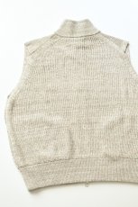 画像16: MEIAS (メイアス) LINEN MIX ZIP VEST [BEIGE MIX] (16)