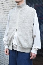 画像3: MEIAS (メイアス) LINEN MIX ZIP VEST [BEIGE MIX] (3)