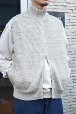 画像4: MEIAS (メイアス) LINEN MIX ZIP VEST [BEIGE MIX] (4)