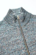 画像11: MEIAS (メイアス) LINEN MIX ZIP VEST [BLUE MIX] (11)