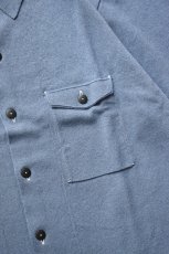 画像12: MEIAS (メイアス) LINEN CHAMBRAY KNIT SHIRTS [INDIGO] (12)