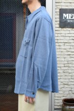 画像8: MEIAS (メイアス) LINEN CHAMBRAY KNIT SHIRTS [INDIGO] (8)