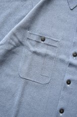 画像13: MEIAS (メイアス) LINEN CHAMBRAY KNIT SHIRTS [INDIGO] (13)