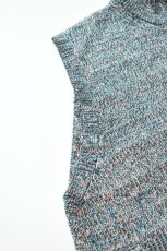 画像12: MEIAS (メイアス) LINEN MIX ZIP VEST [BLUE MIX] (12)