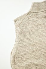 画像18: MEIAS (メイアス) LINEN MIX ZIP VEST [BEIGE MIX] (18)