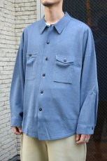 画像3: MEIAS (メイアス) LINEN CHAMBRAY KNIT SHIRTS [INDIGO] (3)