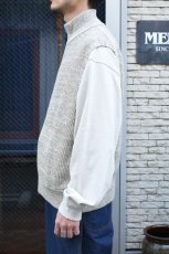 画像9: MEIAS (メイアス) LINEN MIX ZIP VEST [BEIGE MIX] (9)
