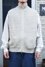 画像8: MEIAS (メイアス) LINEN MIX ZIP VEST [BEIGE MIX] (8)