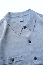 画像10: MEIAS (メイアス) LINEN CHAMBRAY KNIT SHIRTS [INDIGO] (10)