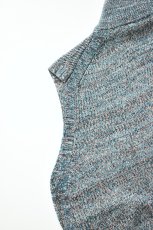 画像18: MEIAS (メイアス) LINEN MIX ZIP VEST [BLUE MIX] (18)