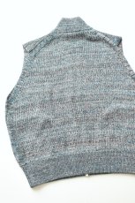 画像16: MEIAS (メイアス) LINEN MIX ZIP VEST [BLUE MIX] (16)