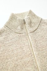 画像11: MEIAS (メイアス) LINEN MIX ZIP VEST [BEIGE MIX] (11)