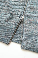 画像14: MEIAS (メイアス) LINEN MIX ZIP VEST [BLUE MIX] (14)