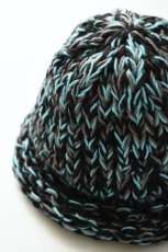 画像2: Indietro Association (インディエトロアソシエーション) Roll Knit Cap [BLACK] (2)