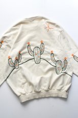 画像16: jawandi (ジャワンディ) EMBROIDERED CREW SWEAT [CACTUS/NATURAL] (16)