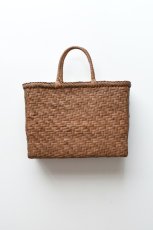 画像1: 山形 山葡萄 かごバッグ あじろ編み 角型 大 (1)