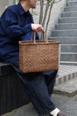 画像9: 山形 山葡萄 かごバッグ あじろ編み 角型 大 (9)