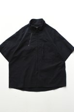 画像2: MODMNT (モドメント) STAND COLLAR ZIP SHIRT [NAVY] (2)