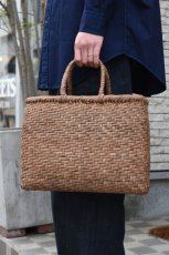 画像8: 山形 山葡萄 かごバッグ あじろ編み 丸口 大 (8)