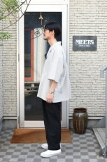 画像9: kontor (コントール) 3 Pleated Summer Wool Trousers [BLACK] (9)