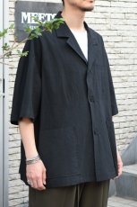 画像3: kontor (コントール) Organic Cotton Ripstop Hybrid Shirt [BLACK] (3)