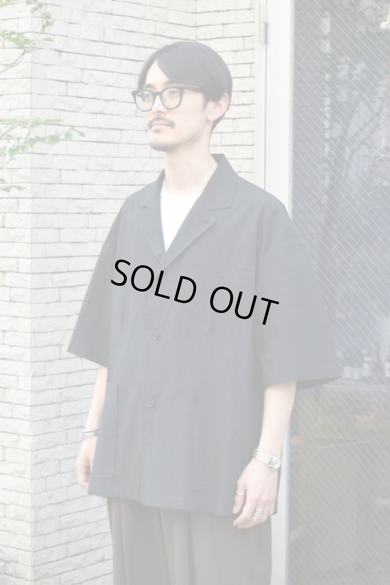 画像4: kontor (コントール) Organic Cotton Ripstop Hybrid Shirt [BLACK] (4)