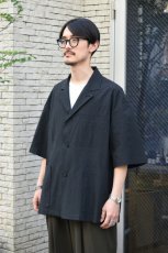 画像4: kontor (コントール) Organic Cotton Ripstop Hybrid Shirt [BLACK] (4)