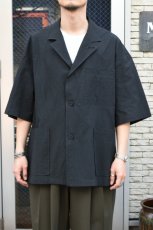 画像8: kontor (コントール) Organic Cotton Ripstop Hybrid Shirt [BLACK] (8)