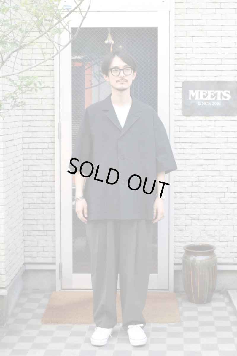 画像5: kontor (コントール) Organic Cotton Ripstop Hybrid Shirt [BLACK] (5)