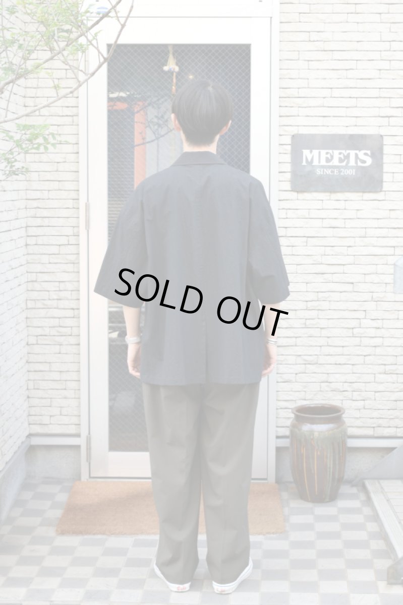 画像7: kontor (コントール) Organic Cotton Ripstop Hybrid Shirt [BLACK] (7)
