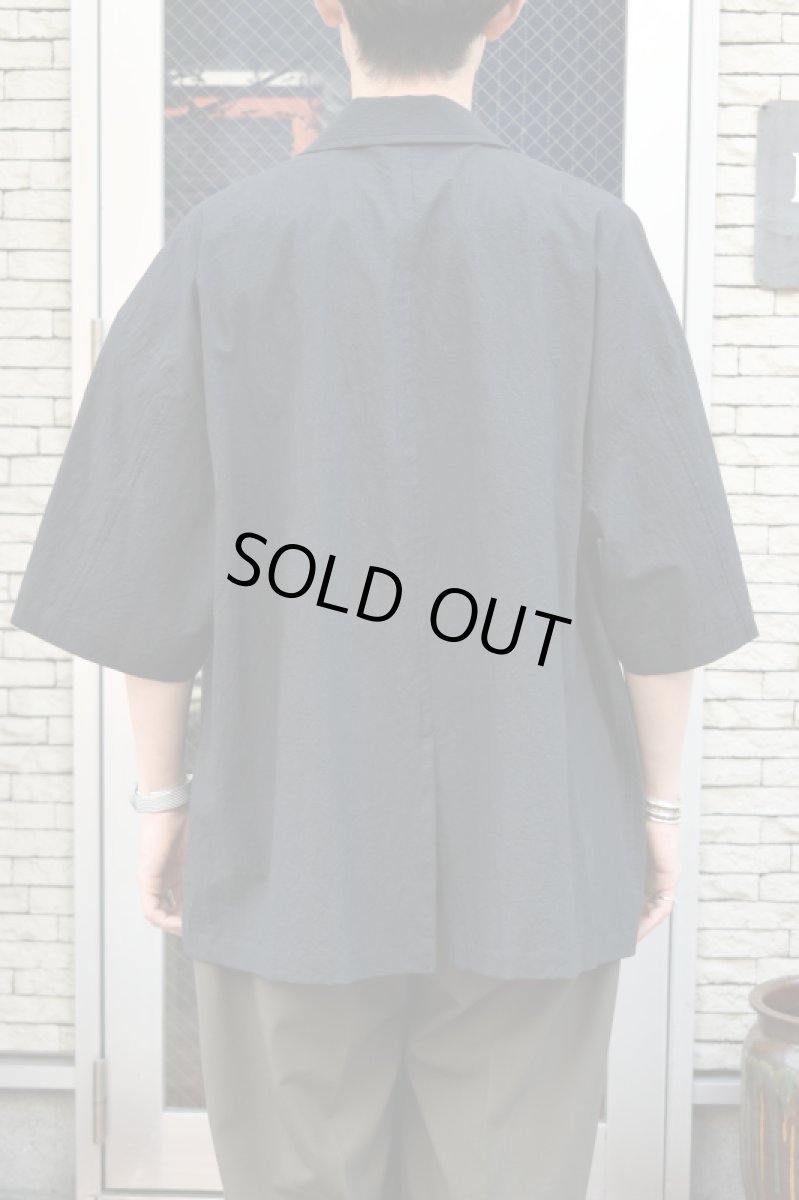 画像10: kontor (コントール) Organic Cotton Ripstop Hybrid Shirt [BLACK] (10)
