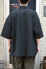 画像10: kontor (コントール) Organic Cotton Ripstop Hybrid Shirt [BLACK] (10)