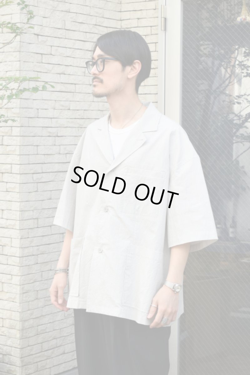 画像4: kontor (コントール) Organic Cotton Ripstop Hybrid Shirt [TAUPE] (4)