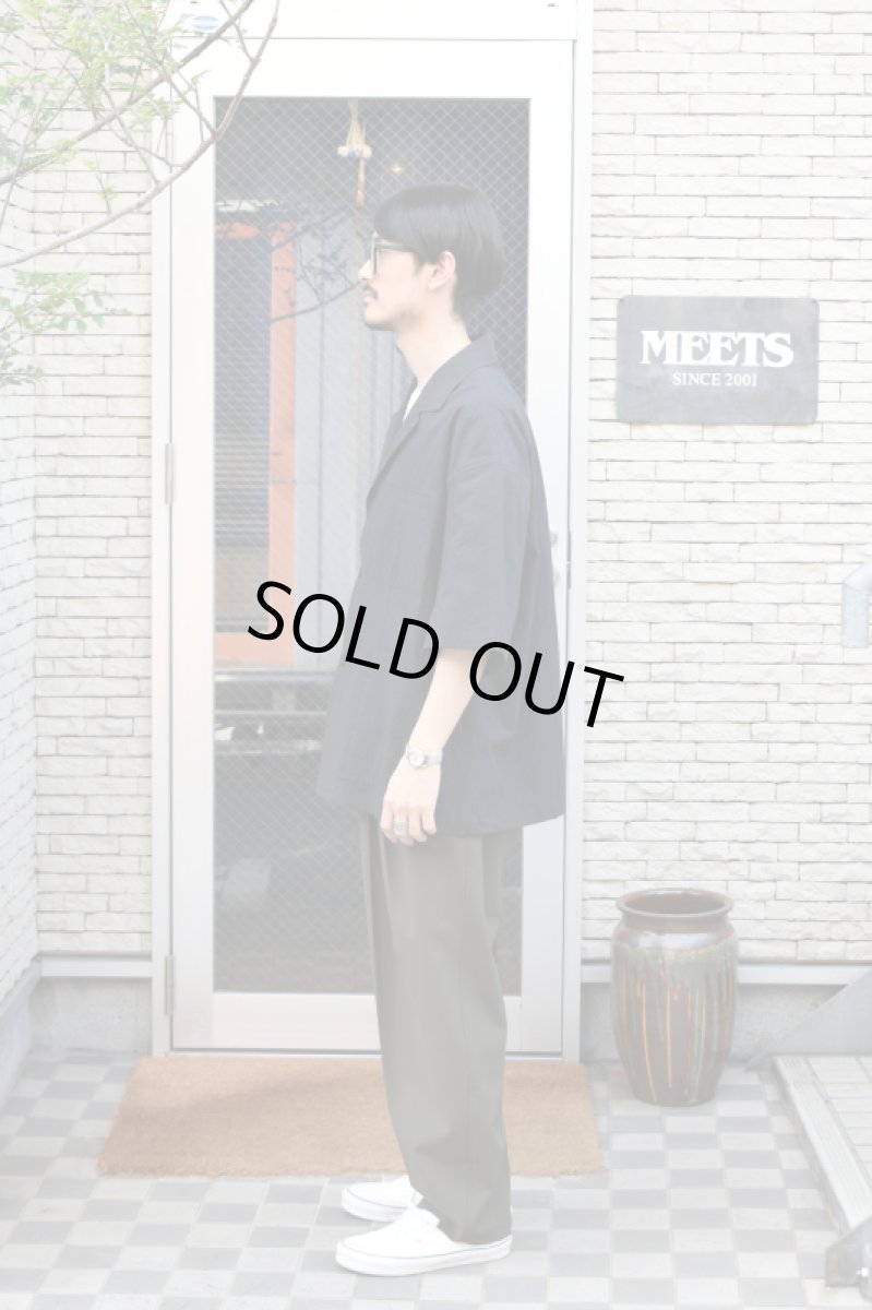 画像6: kontor (コントール) Organic Cotton Ripstop Hybrid Shirt [BLACK] (6)