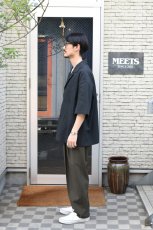 画像6: kontor (コントール) Organic Cotton Ripstop Hybrid Shirt [BLACK] (6)