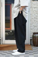 画像6: kontor (コントール) 3 Pleated Summer Wool Trousers [BLACK] (6)
