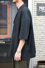 画像9: kontor (コントール) Organic Cotton Ripstop Hybrid Shirt [BLACK] (9)