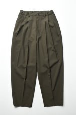 画像2: kontor (コントール) 3 Pleated Summer Wool Trousers [KHAKI] (2)