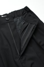 画像14: kontor (コントール) 3 Pleated Summer Wool Trousers [BLACK] (14)