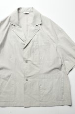 画像1: kontor (コントール) Organic Cotton Ripstop Hybrid Shirt [TAUPE] (1)