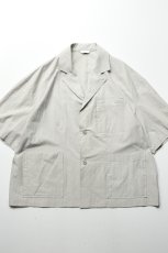 画像2: kontor (コントール) Organic Cotton Ripstop Hybrid Shirt [TAUPE] (2)