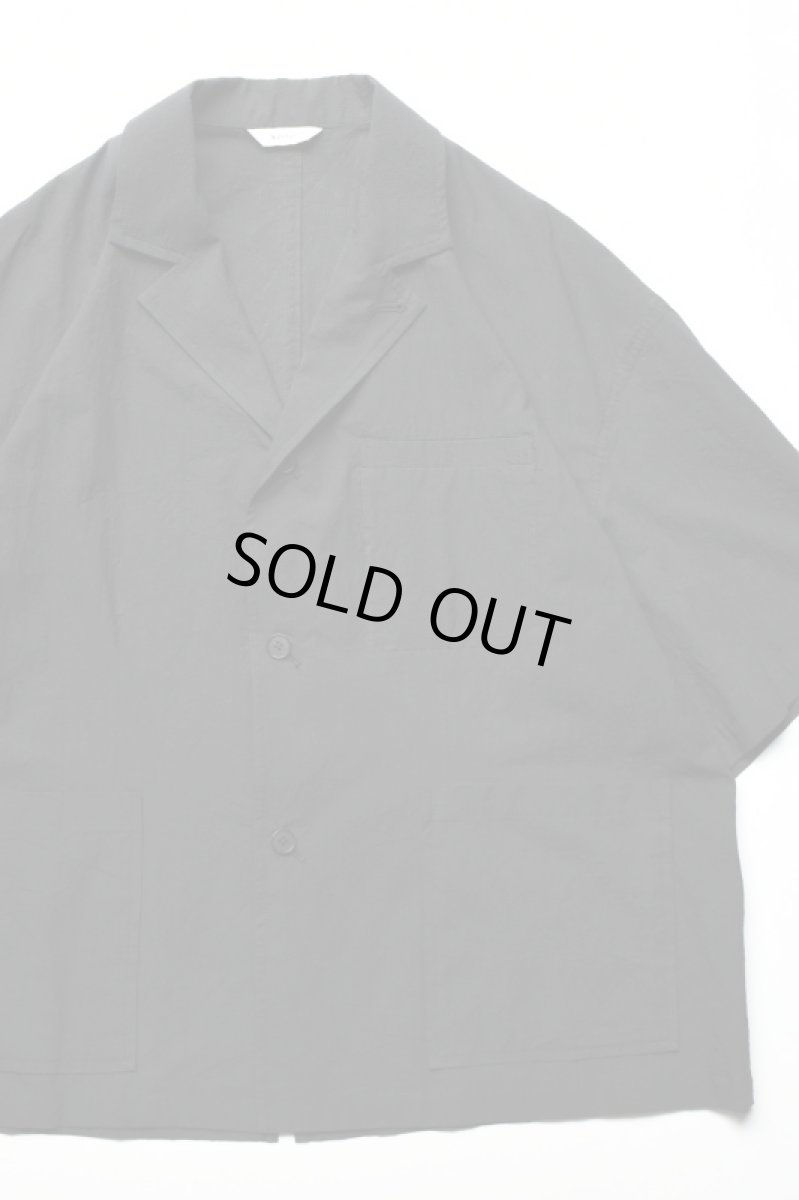 画像1: kontor (コントール) Organic Cotton Ripstop Hybrid Shirt [BLACK] (1)