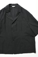 画像1: kontor (コントール) Organic Cotton Ripstop Hybrid Shirt [BLACK] (1)